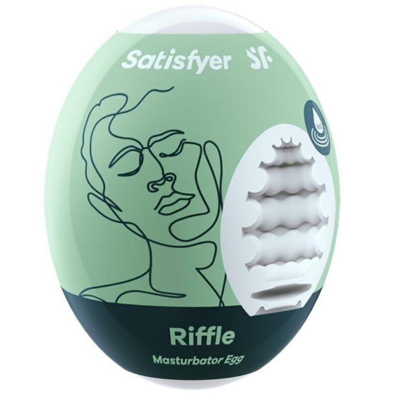 Satisfyer - Oeuf De Masturbateur Riffle - SATISFYER EGGS | sextoys, jouets sexuels pour hommes, divers masturbateurs | Dimensions : 54