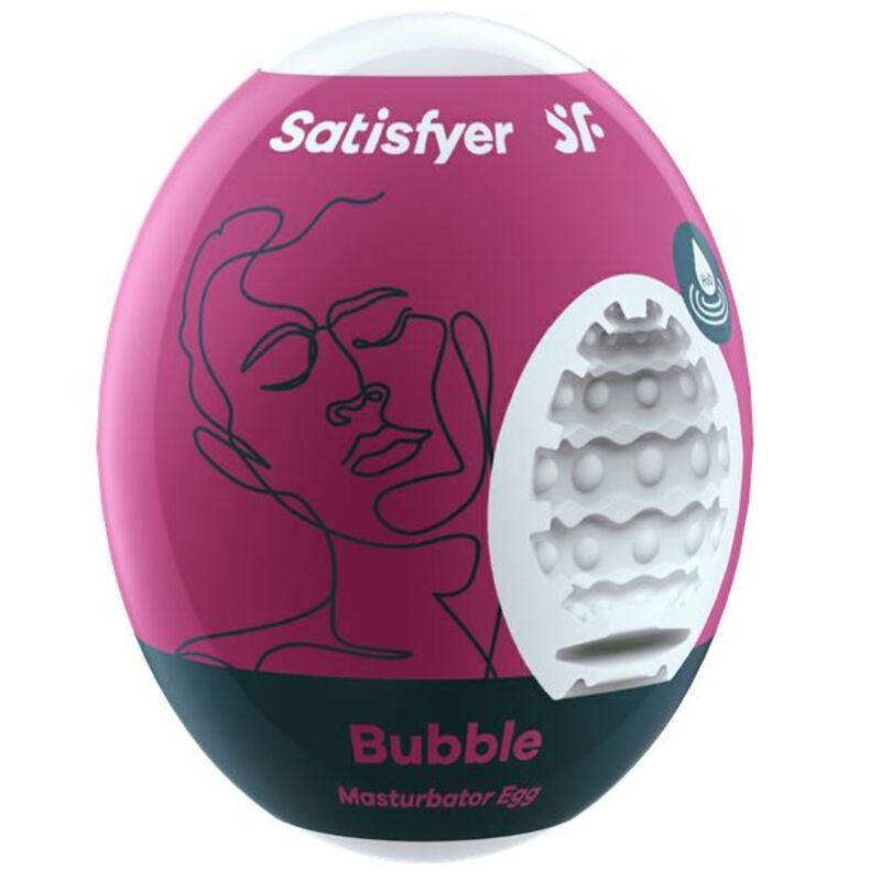 Satisfyer - Oeuf Masturbateur Bubble - SATISFYER EGGS | sextoys, jouets sexuels pour hommes, divers masturbateurs | Dimensions : 44