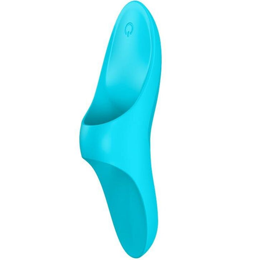 Satisfyer - Vibrateur  Doigts Teaser Lumière Bleue - SATISFYER VIBRATOR | sextoys, vibrateurs, doigts vibrateurs | Dimensions : 195