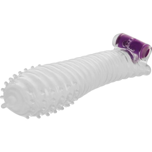 Ohmama - Gaine Pénis Texturée Avec Balle Vibrante - OHMAMA | sextoys, jouets pour femmes, stimulateurs, pour clitoris | Dimensions : 45