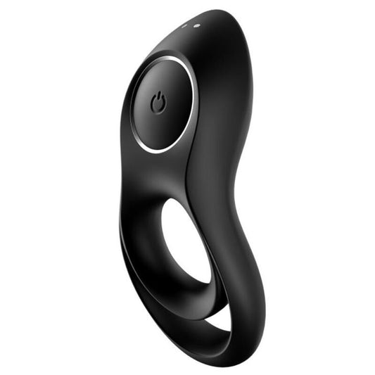 Satisfyer - Vibrateur  Anneau Duo Légendaire Noir - SATISFYER RING | sextoys, jouets sexuels pour hommes, accessoires de pénis, anneaux de pénis, cockring avec vibration | Dimensions : 205