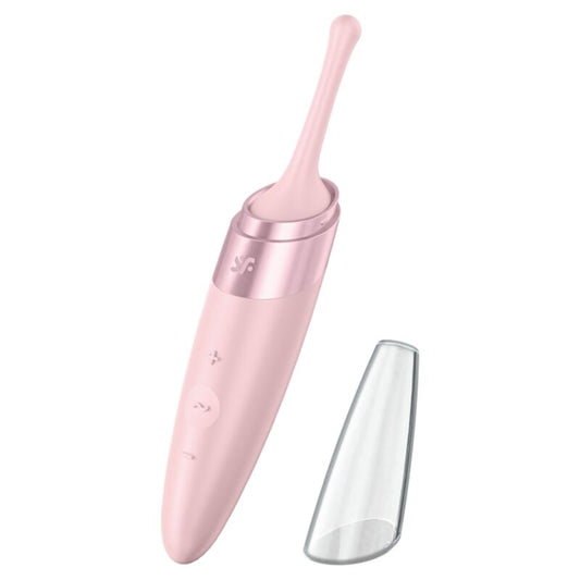 Satisfyer - Vibrateur  Pointe De Clit Twirling Delight Rose - SATISFYER VIBRATOR | sextoys, jouets pour femmes, stimulateurs, pour clitoris | Dimensions : 320
