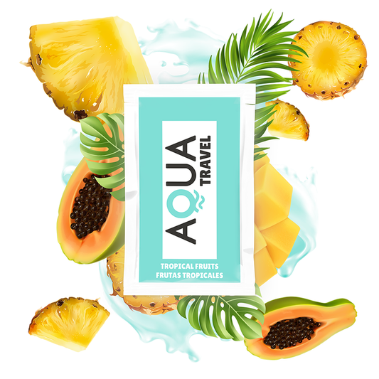 Aqua Travel - Lubrifiant À Base D'Eau Saveur Fruits Tropicaux 6 Ml - AQUA TRAVEL | pharmacie, lubrifiants, aux saveurs délicieuses | Dimensions : 8