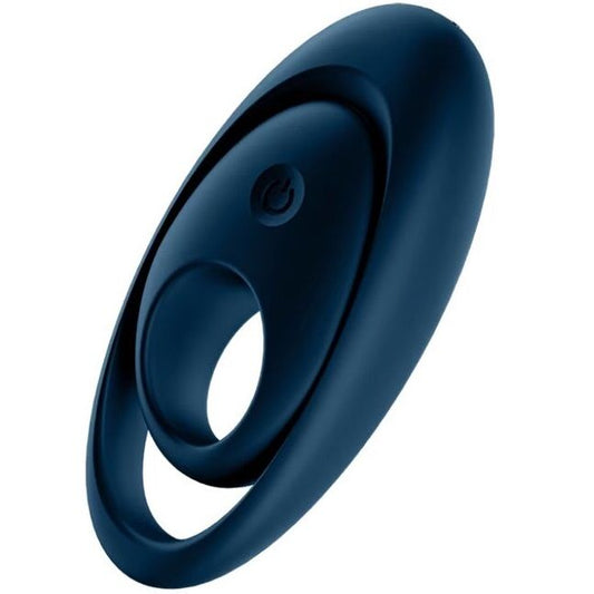 Satisfyer - Vibrateur  Anneau Glorious Duo Bleu - SATISFYER RING | sextoys, jouets sexuels pour hommes, accessoires de pénis, anneaux de pénis, cockring avec vibration | Dimensions : 214