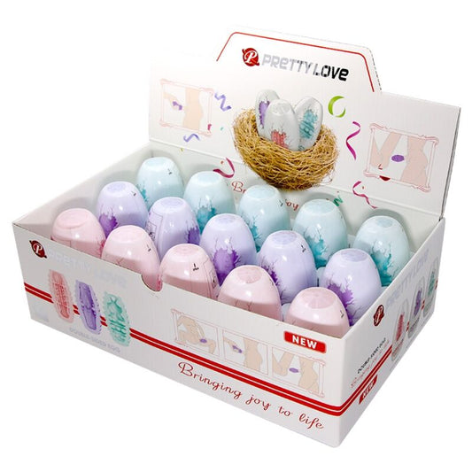 Pretty Love - Oeuf Masturbateur Double Face 15 Unités - PRETTY LOVE MALE | sextoys, jouets sexuels pour hommes, vagins avec vibration | Dimensions : 1170
