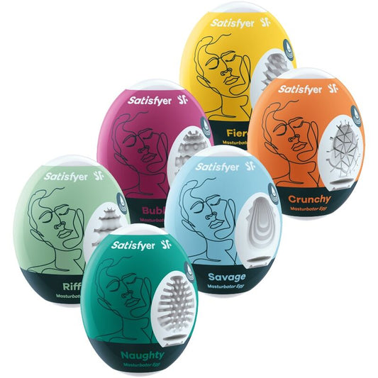 Satisfyer - Oeufs Masturbateurs Ensemble De 6 Unités - SATISFYER EGGS | sextoys, kit sex toys | Dimensions : 195