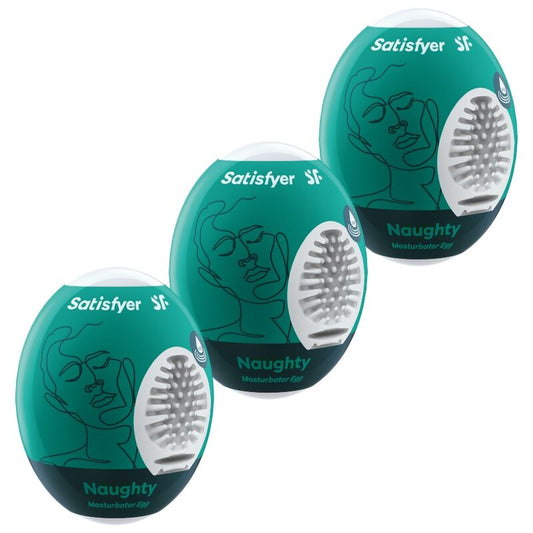 Satisfyer - 3 Oeufs Masturbateurs Naughty - SATISFYER EGGS | sextoys, kit sex toys | Dimensions : 195