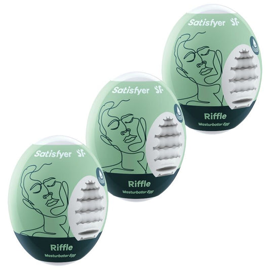 Satisfyer - 3 Oeufs Masturbateurs Riffle - SATISFYER EGGS | sextoys, kit sex toys | Dimensions : 195