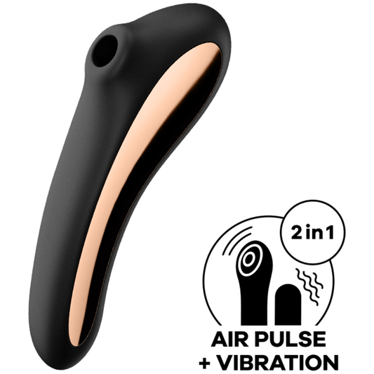 Satisfyer - Vibrateur Dual Kiss Air Pulse Noir