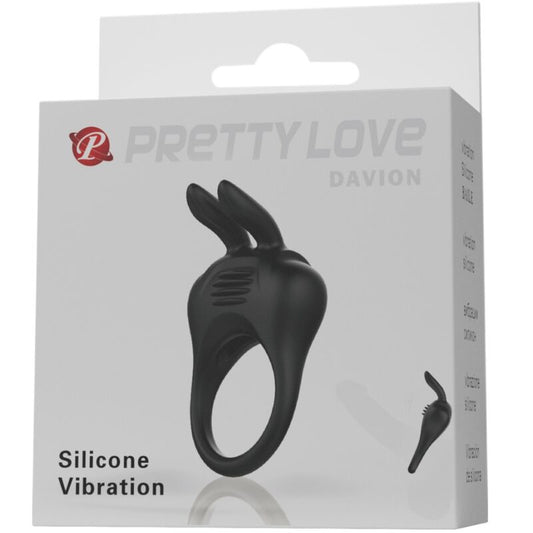 Pretty Love - Bague Vibrante Davion Rabbit - PRETTY LOVE | sextoys, jouets sexuels pour hommes, accessoires de pénis, anneaux de pénis, cockring avec vibration | Dimensions : 52