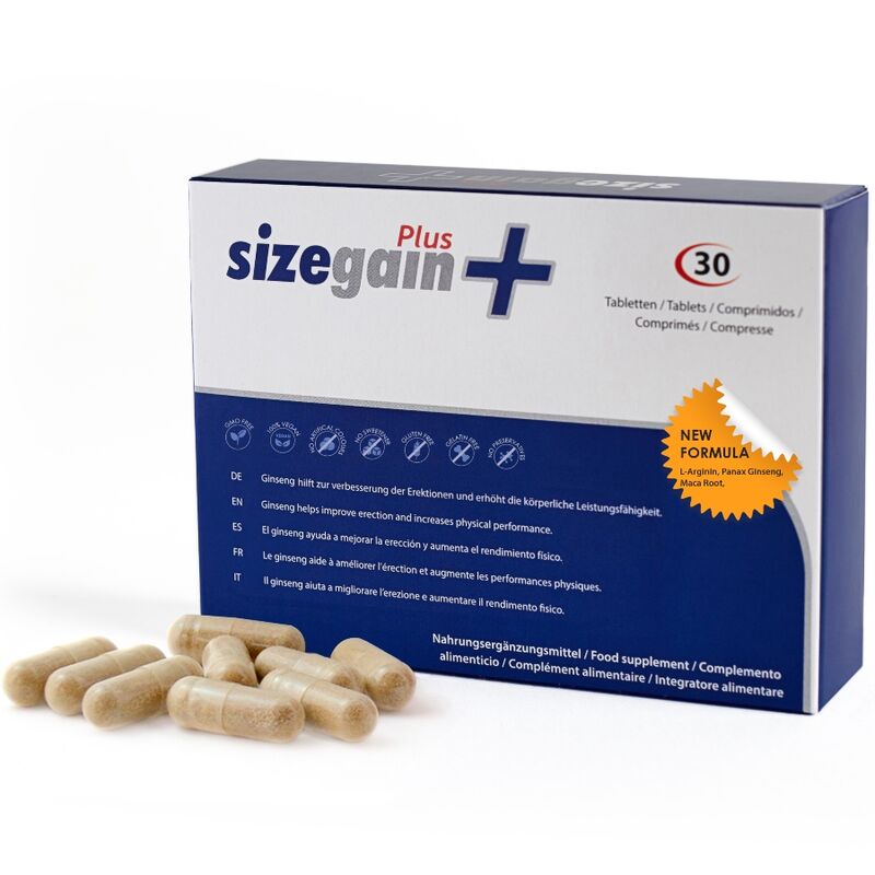 500 Cosmetics - Pilules Sizegain Plus Pour Agrandir Le Pénis - 500COSMETICS | pharmacie, compléments alimentaires, pilules pour hommes | Dimensions : 44