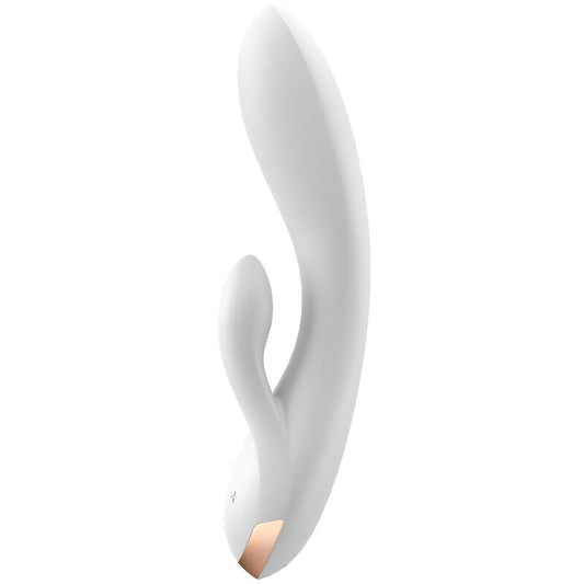 Satisfyer - Application Vibrateur Double Flex Blanc