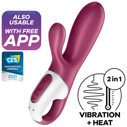 Satisfyer - Vibrateur Point G Hot Bunny - SATISFYER CONNECT | sextoys, vibrateurs, vibrateurs hi-tech | Dimensions : 420