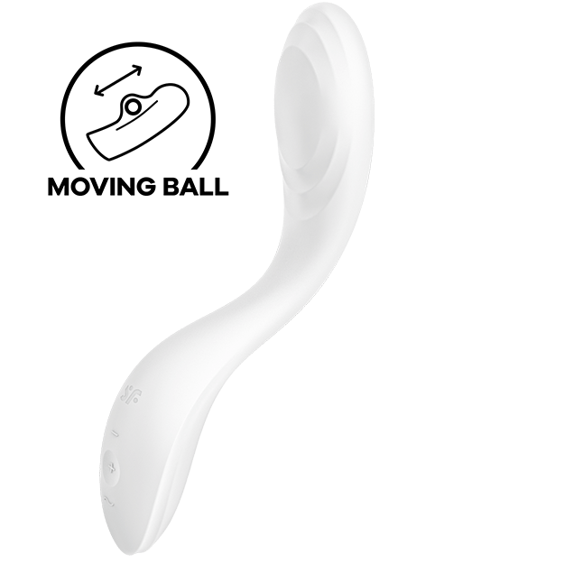 Satisfyer - Vibrateur Spot G Rrrolling Pleasure Blanc - SATISFYER VIBRATOR | sextoys, vibrateurs, vibromasseurs point g | Dimensions : 388