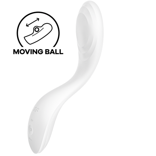 Satisfyer - Vibrateur Spot G Rrrolling Pleasure Blanc - SATISFYER VIBRATOR | sextoys, vibrateurs, vibromasseurs point g | Dimensions : 388