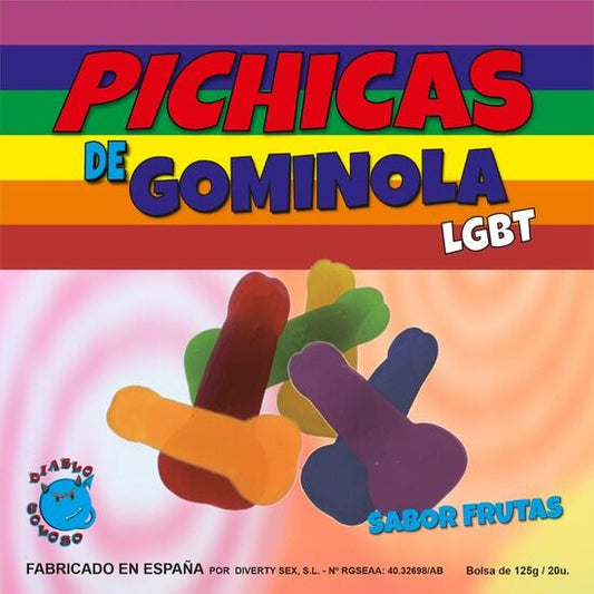 Pride - Fruits De Pénis Gummy Lgbt - PRIDE | articles assortis, bonbons, friandises drôles | Dimensions : 194