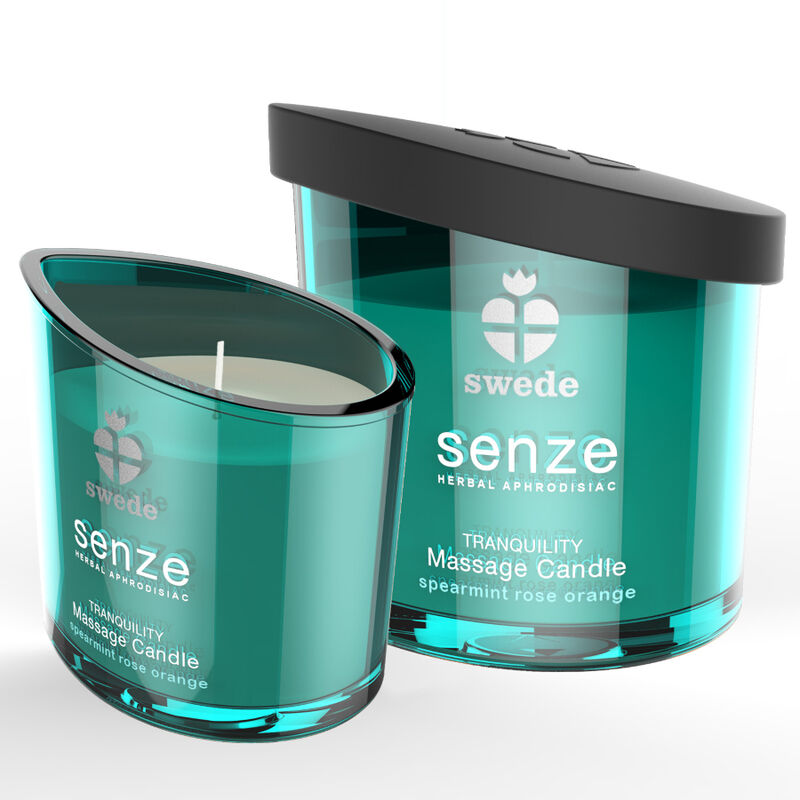 Swede - Bougie De Massage Sweede Senze Tranquility Menthe Verte, Rose, Orange - SWEDE | pharmacie, pour les massages, bougies de massage | Dimensions : 172