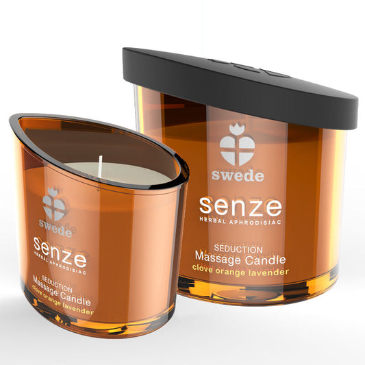 Swede - Bougie De Massage Séduction Senze - Girofle, Orange, Lavande - SWEDE | pharmacie, pour les massages, bougies de massage | Dimensions : 172