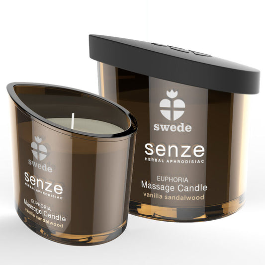 Swede - Bougie De Massage Senze Euphoria - Vanille, Bois De Santal - SWEDE | pharmacie, pour les massages, bougies de massage | Dimensions : 172