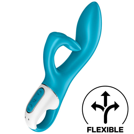 Satisfyer - Vibrateur Point G Embrace Me Turquoise - SATISFYER VIBRATOR | sextoys, vibrateurs, vibrateurs de lapin | Dimensions : 490