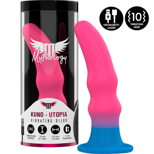 Mythology - Kuno Utopia Dildo S - Vibrateur Watchme Technologie Sans Fil Compatible - MYTHOLOGY FANTASY DILDO | sextoys, vibrateurs, télécommande | Dimensions : 165