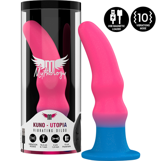 Mythology - Kuno Utopia Dildo M - Vibrateur Compatible Avec La Technologie Sans Fil Watchme - MYTHOLOGY FANTASY DILDO | sextoys, vibrateurs, télécommande | Dimensions : 208