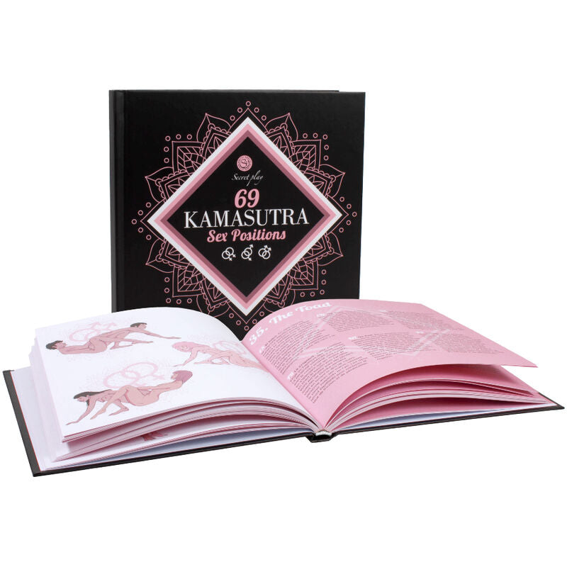 Secretplay - Livre De Positions Sexuelles Kamasutra (Es/En/De/Fr/Nl/Pt) - SECRETPLAY 100% GAMES | articles assortis, bibliothèque érotique | Dimensions : 442