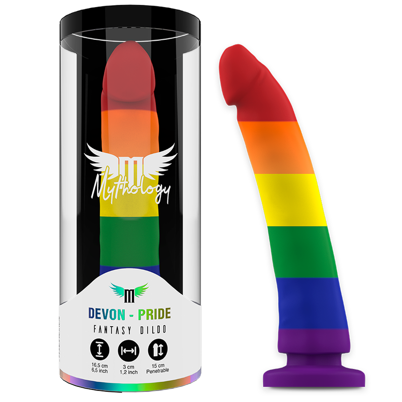 Mythology - Gode Devon Pride M - MYTHOLOGY FANTASY DILDO | sextoys, jouets sexuels pour hommes, divers masturbateurs | Dimensions : 186