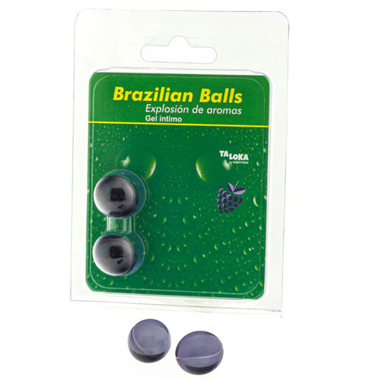 Taloka - Gel Intime 2 Boules Brésiliennes Baies - TALOKA | pharmacie, lubrifiants, boules brésiliennes | Dimensions : 26