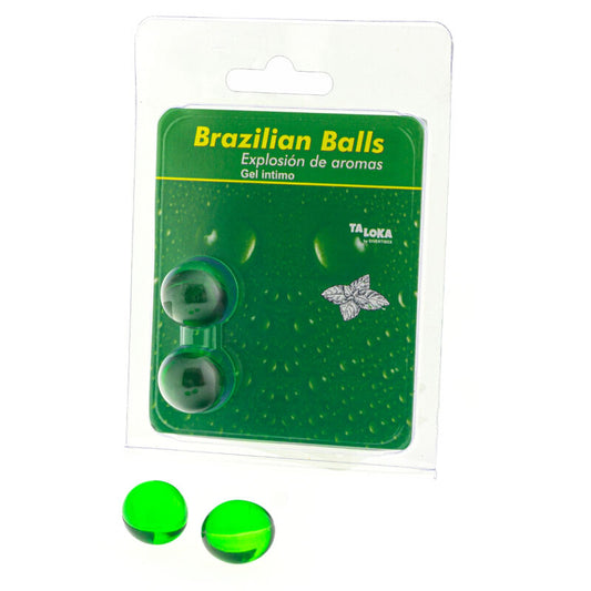 Taloka - 2 Boules Brésiliennes Gel Intime Menthe - TALOKA | pharmacie, lubrifiants, boules brésiliennes | Dimensions : 26