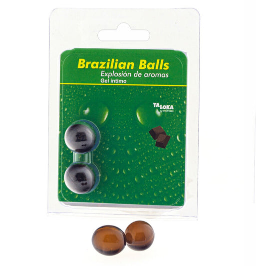 Taloka - Gel Intime 2 Boules Brésiliennes Au Chocolat - TALOKA | pharmacie, lubrifiants, boules brésiliennes | Dimensions : 26