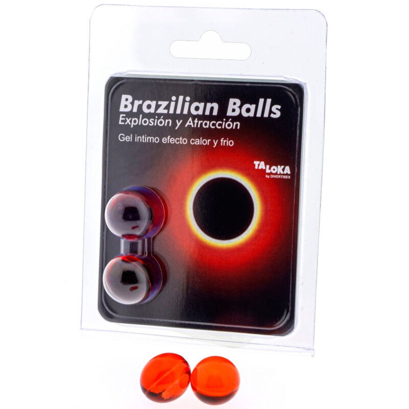 Taloka - 2 Boules Brésiliennes Gel Excitant Effet Chaud & Froid - TALOKA | pharmacie, lubrifiants, effet froid | Dimensions : 26