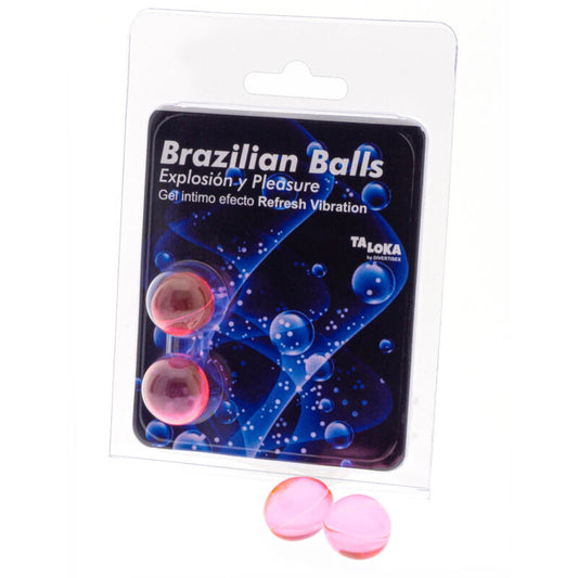 Taloka - 2 Balles Brésiliennes Refresh Effet Vibrant Gel Excitant - TALOKA | pharmacie, lubrifiants, boules brésiliennes | Dimensions : 26