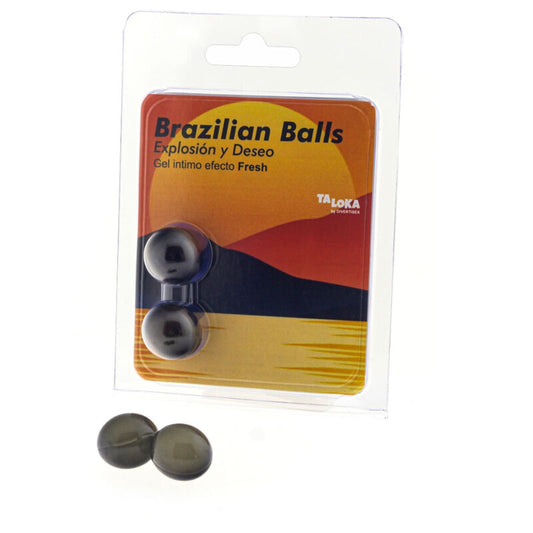 Taloka - 2 Boules Brésiliennes Gel Excitant Effet Frais - TALOKA | pharmacie, lubrifiants, boules brésiliennes | Dimensions : 26