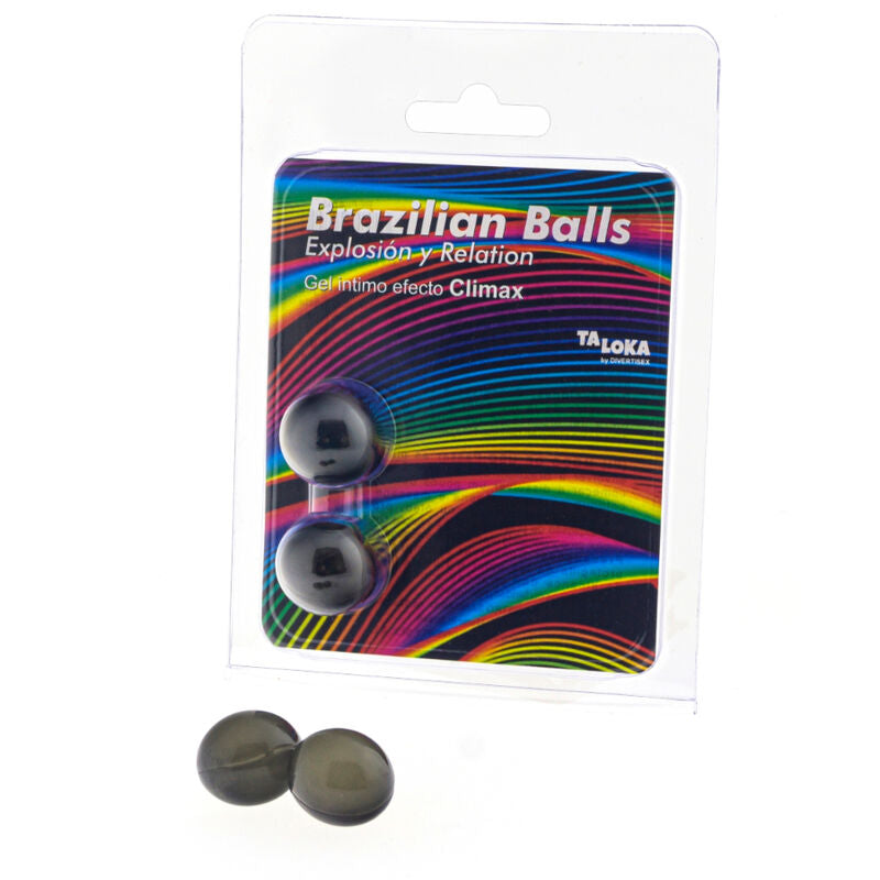 Taloka - 2 Boules Brésiliennes Gel Excitant Effet Climax - TALOKA | pharmacie, lubrifiants, boules brésiliennes | Dimensions : 26