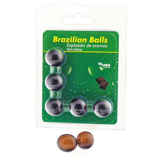 Taloka - Gel Intime Au Chocolat 5 Boules Brésiliennes - TALOKA | pharmacie, lubrifiants, boules brésiliennes | Dimensions : 36