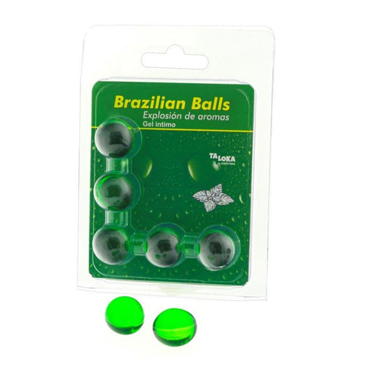 Taloka - 5 Boules Brésiliennes Gel Intime Menthe - TALOKA | pharmacie, lubrifiants, boules brésiliennes | Dimensions : 36