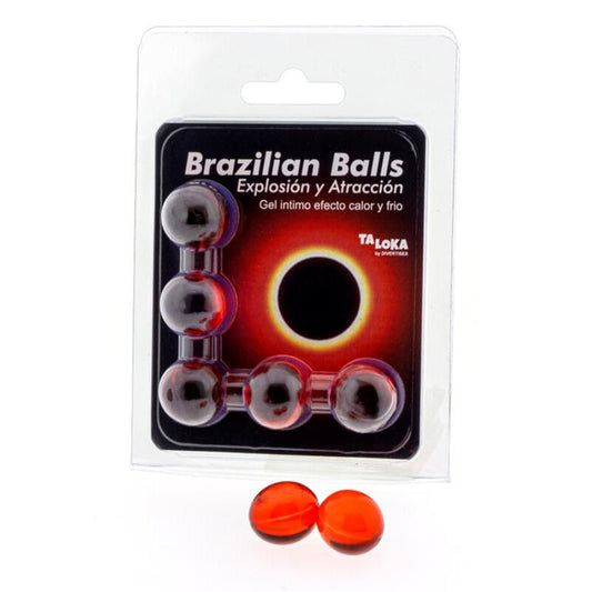 Taloka - 5 Boules Brésiliennes Gel Excitant Effet Chaud & Froid - TALOKA | pharmacie, lubrifiants, effet froid | Dimensions : 36