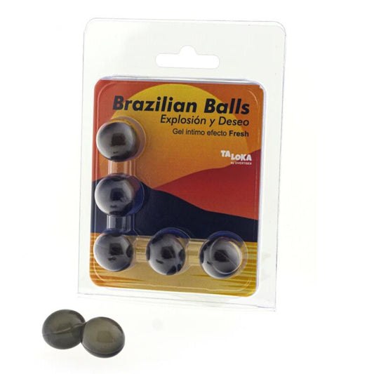 Taloka - 5 Boules Brésiliennes Gel Excitant Effet Frais - TALOKA | pharmacie, lubrifiants, boules brésiliennes | Dimensions : 36