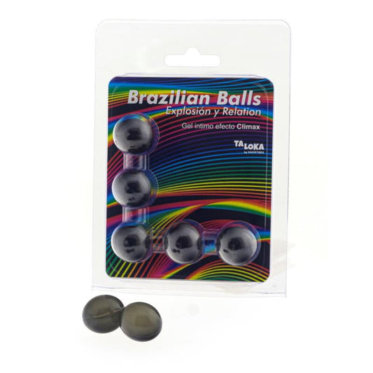 Taloka - 5 Boules Brésiliennes Gel Excitant Effet Climax - TALOKA | pharmacie, lubrifiants, boules brésiliennes | Dimensions : 36
