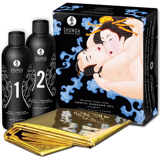 Shunga - Gel De Massage Érotique Oriental Corps À Corps Aux Fruits Exotiques - SHUNGA KITS | pharmacie, pour les massages, kits de massage | Dimensions : 685