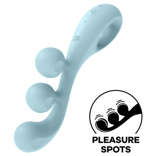 Satisfyer - Vibrateur Multi Tri Ball 2 Bleu - SATISFYER VIBRATOR | sextoys, vibrateurs, vibrateurs de lapin | Dimensions : 432