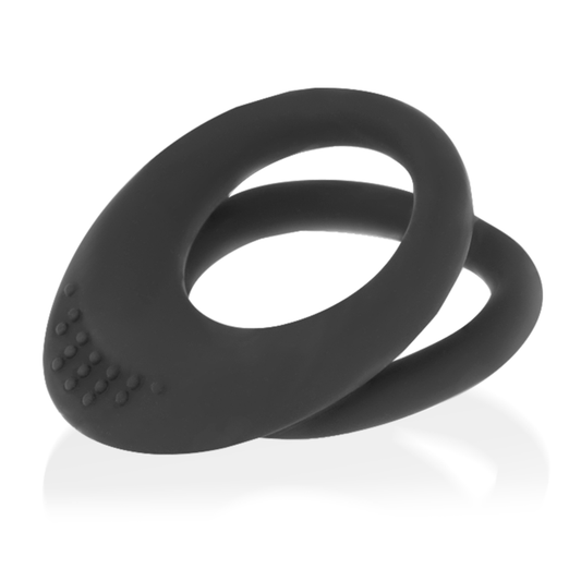 Bague Ohmama Double Silicone 3.5 Cm - 4.5 Cm - OHMAMA FETISH | sextoys, jouets sexuels pour hommes, accessoires de pénis, anneaux de pénis, cockrings sans vibration | Dimensions : 44