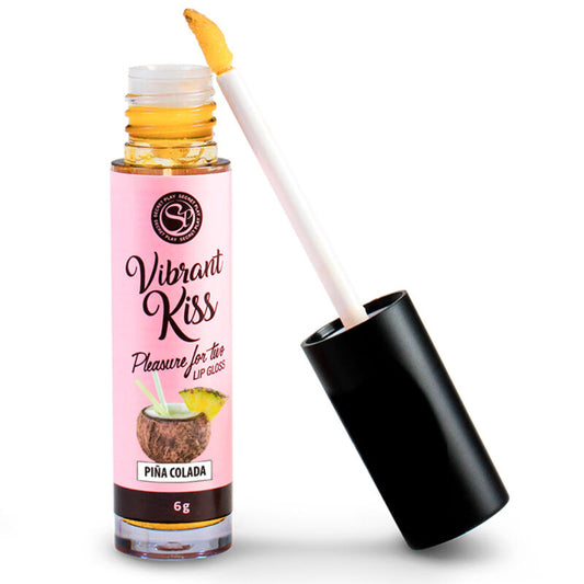 Secretplay - Gloss À Lèvres Vibrant Kiss - Pina Colada - SECRETPLAY COSMETIC | pharmacie, pour le sexe oral | Dimensions : 52