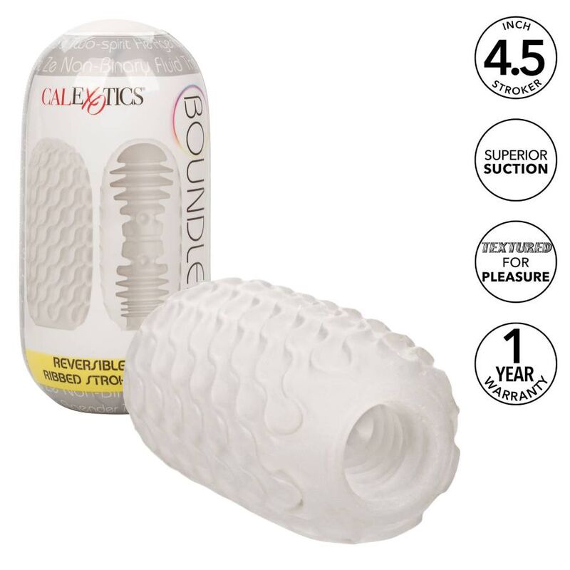 Calexotics - Stroker Côtelé Réversible - CALEXOTICS | sextoys, jouets sexuels pour hommes, vagins avec vibration | Dimensions : 206
