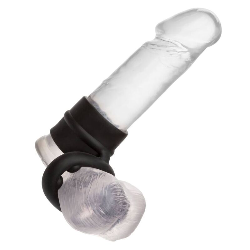 Calexotics - Bague Alpha Dual Magnum Noir - CALEXOTICS | sextoys, jouets sexuels pour hommes, accessoires de pénis, anneaux de pénis, cockrings sans vibration | Dimensions : 94