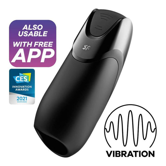 Satisfyer - Homme Vibration+ Noir - SATISFYER MEN | sextoys, jouets sexuels pour hommes, vagins avec vibration | Dimensions : 575