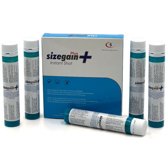 500 Cosmetics - Sizegain Plus Instant Shot Male Energizer 5 Units - 500COSMETICS | pharmacie, stimulants pour garçons, augmentation de l'érection | Dimensions : 230