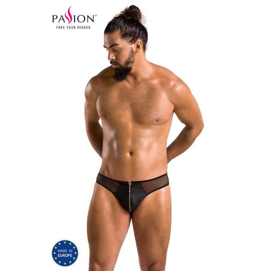Passion - 042 Slip Timmy Noir S/M - PASSION MEN | mode et lingerie, lingerie homme, feuillets | Dimensions : 132