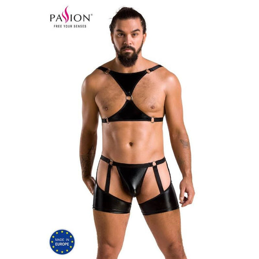 Passion - 047 Ensemble Aron Noir S/M - PASSION MEN | mode et lingerie, lingerie homme, packs de lingerie pour hommes | Dimensions : 220
